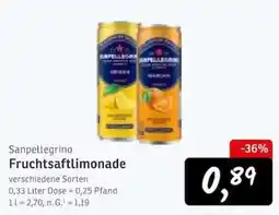 KONSUM Sanpellegrino Fruchtsaftlimonade Angebot