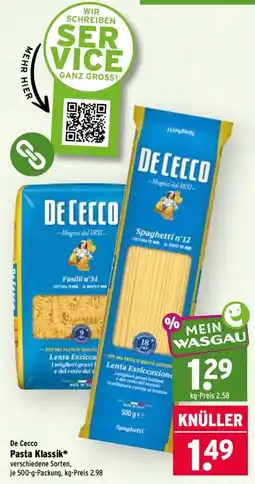 Wasgau De Cecco Pasta Klassik* Angebot