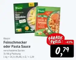 KONSUM Knorr Feinschmecker oder Pasta Sauce Angebot