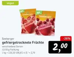 KONSUM Seeberger gefriergetrocknete Früchte Angebot