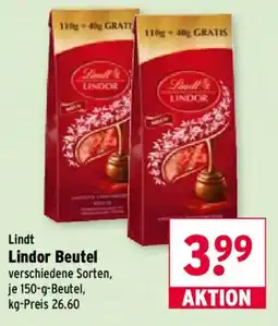 Wasgau Lindt Lindor Beutel Angebot