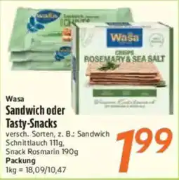 inkoop Wasa Sandwich oder Tasty-Snacks Angebot