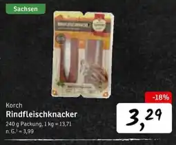 KONSUM Korch Rindfleischknacker Angebot