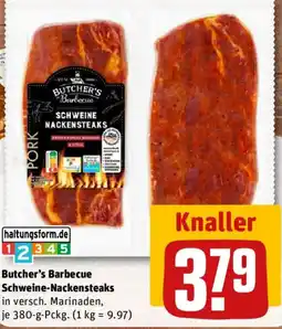 nahkauf Butcher's Barbecue Schweine-Nackensteaks Angebot