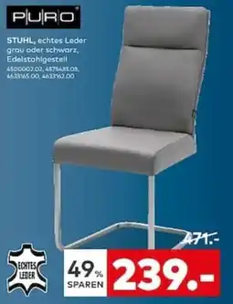 porta PURO STUHL, echtes Leder Angebot