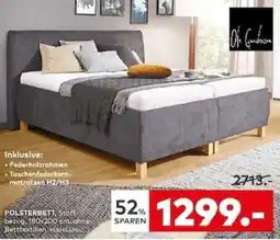 porta POLSTERBETT, Stoff bezug, 180x200 cm, ohne Betttextilien Angebot