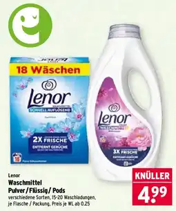 Wasgau Lenor Waschmittel Angebot