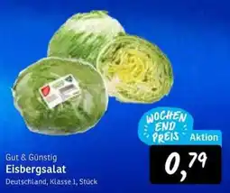 KONSUM Gut & Günstig Eisbergsalat Angebot