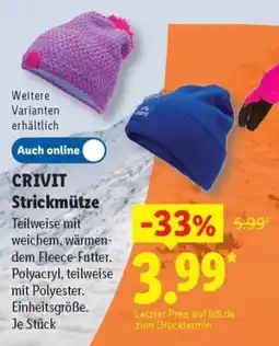 Lidl CRIVIT Strickmütze Angebot