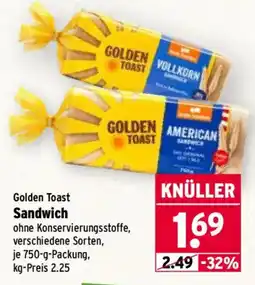 Wasgau Golden Toast Sandwich Angebot