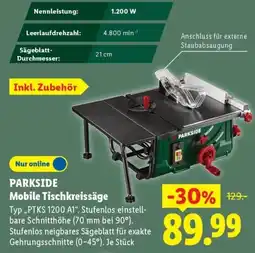 Lidl PARKSIDE Mobile Tischkreissäge Angebot