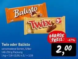 KONSUM Twix oder Balisto Angebot
