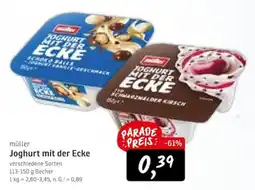 KONSUM müller Joghurt mit der Ecke Angebot
