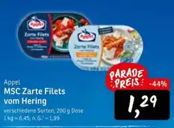 KONSUM Appel MSC Zarte Filets vom Hering Angebot