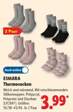 Lidl ESMARA Thermosocken Angebot