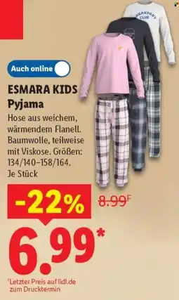 Lidl ESMARA KIDS Pyjama Angebot