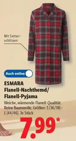 Lidl ESMARA Flanell-Nachthemd/Flanell-Pyjama Angebot