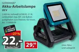 Sonderpreis Baumarkt GERMANIA Akku-Arbeitslampe Angebot