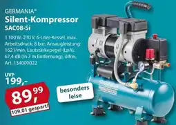 Sonderpreis Baumarkt GERMANIA Silent-Kompressor SAC08-Si Angebot