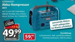 Sonderpreis Baumarkt GERMANIA Akku-Kompressor Angebot