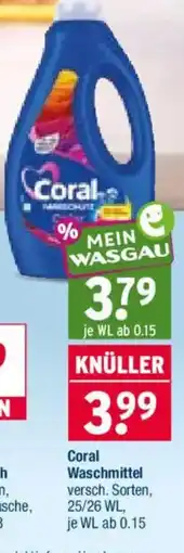 Wasgau Coral Waschmittel Angebot