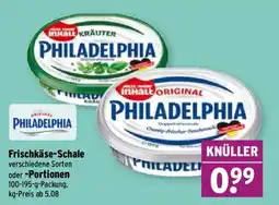 Wasgau PHILADELPHIA Frischkäse-Schale Angebot