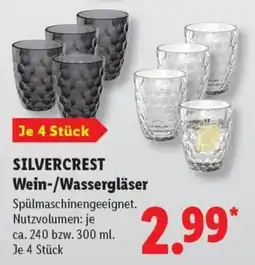 Lidl SILVERCREST Wein-/Wassergläser Angebot