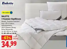 Lidl BALETTE 3-Kammer-Kopfkissen Angebot