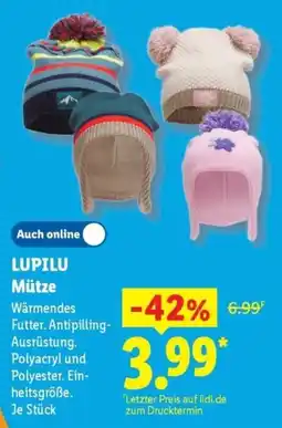 Lidl LUPILU Mütze Angebot