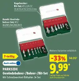 Lidl PARKSIDE Gewindebohrer-/Bohrer-/Bit-Set Angebot
