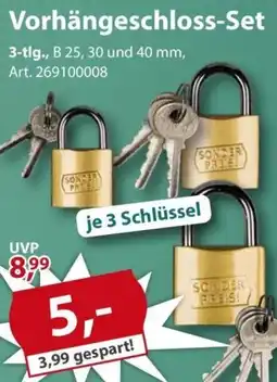 Sonderpreis Baumarkt Vorhängeschloss-Set Angebot