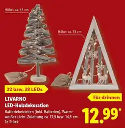 Lidl LIVARNO LED-Holzdekoration Angebot
