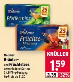 Wasgau Meßmer Kräuter- und Früchtetees Angebot