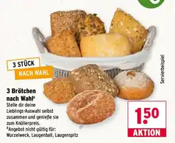 Wasgau 3 Brötchen nach Wahl Angebot