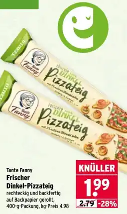 Wasgau Tante Fanny Frischer Dinkel-Pizzateig Angebot
