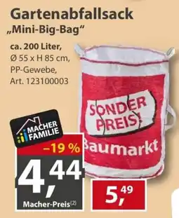 Sonderpreis Baumarkt Gartenabfallsack "Mini-Big-Bag" Angebot