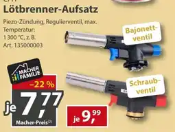 Sonderpreis Baumarkt Lötbrenner-Aufsatz Angebot