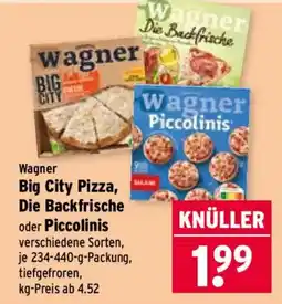 Wasgau Wagner Big City Pizza, Die Backfrische oder Piccolinis Angebot