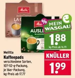 Wasgau Melitta Kaffeepads Angebot