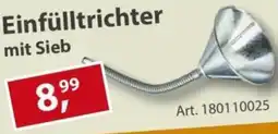 Sonderpreis Baumarkt Einfülltrichter mit Sieb Angebot