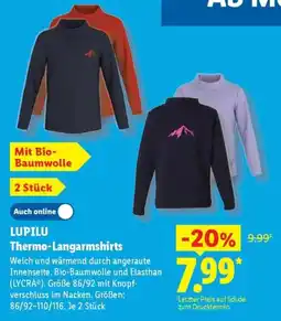 Lidl LUPILU Thermo-Langarmshirts Angebot