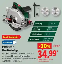 Lidl PARKSIDE Handkreissäge Angebot