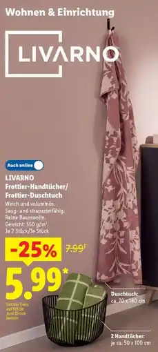 Lidl LIVARNO Frottier-Handtücher/Frottier-Duschtuch Angebot