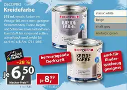 Sonderpreis Baumarkt DECOPRO Kreidefarbe Angebot
