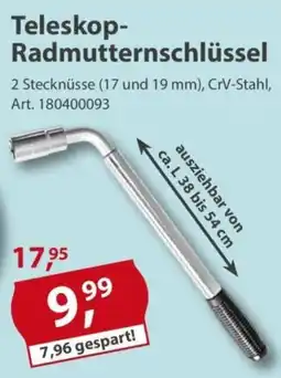 Sonderpreis Baumarkt Teleskop-Radmutternschlüssel Angebot