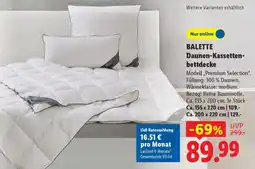 Lidl BALETTE Daunen-Kassettenbettdecke Angebot