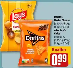 REWE Doritos Nacho Cheese oder Lay's Chips Angebot