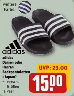 REWE adidas Damen oder Herren Badepantoletten Aqua Angebot