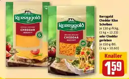 REWE Kerrygold Cheddar Käse Scheiben oder Cheddar gerieben Angebot