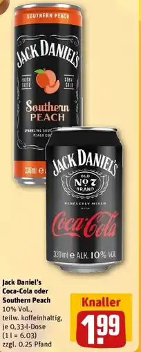 REWE Jack Daniel's Coca-Cola oder Southern Peach Angebot